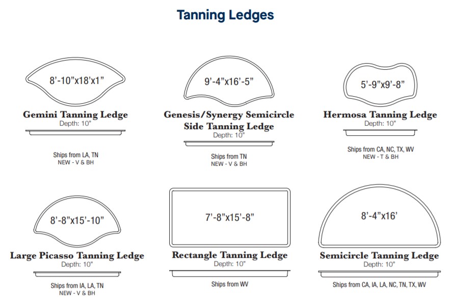 tanning ledge designs
